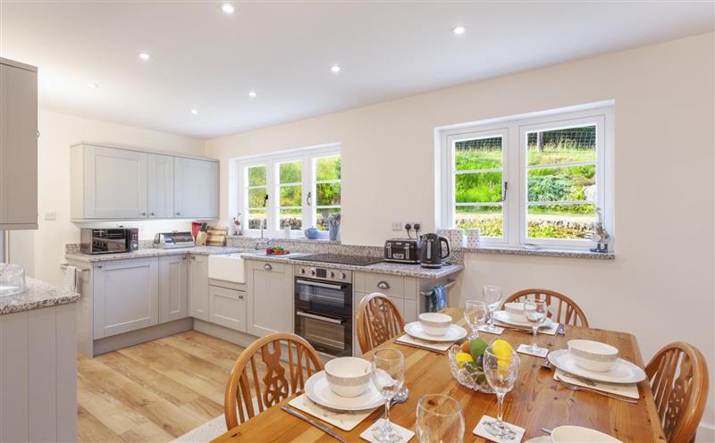 This is the kitchen at One Lower Spire Cottage, Nr Dulverton