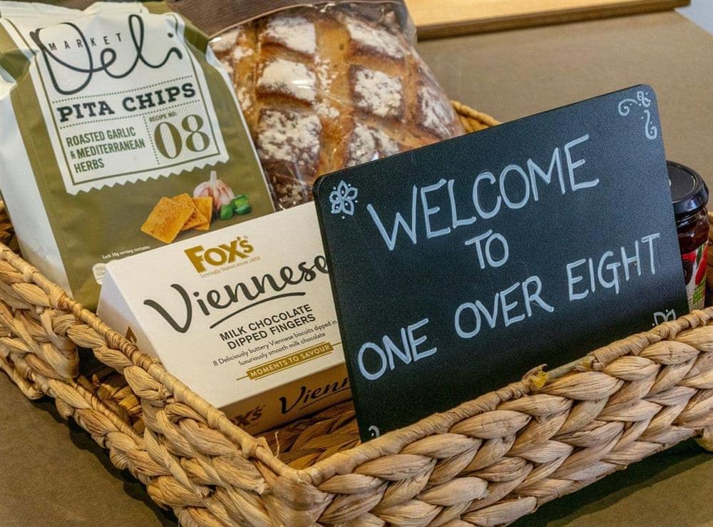 Welcome pack at One Over Eight in Whitby, North Yorkshire