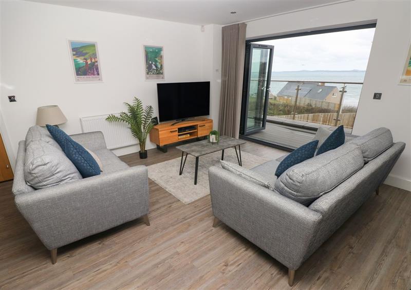 Enjoy the living room at One Sand Banks, Broad Haven