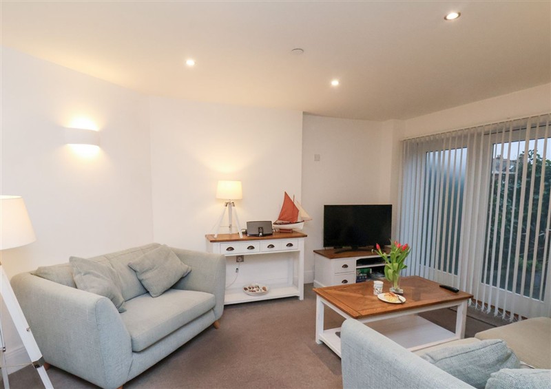 This is the living room at ONE UNION MILL - garden apartment, Whitby
