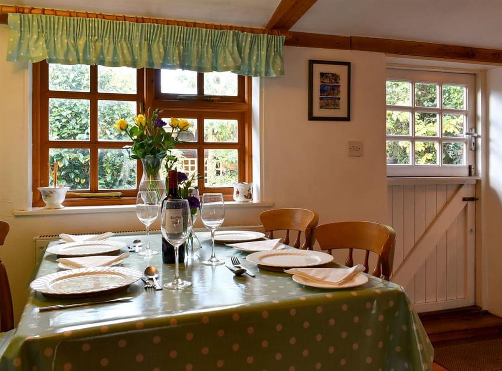 Dining area at One Well Cottage in Holton, near Halesworth, Suffolk