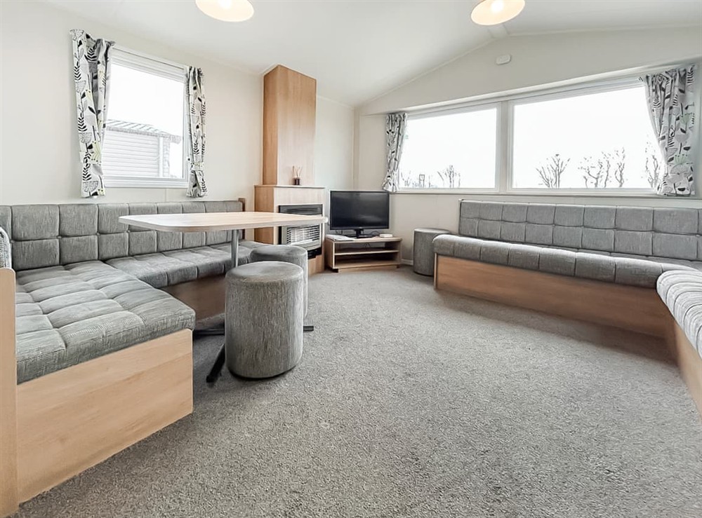 Open plan living space at Orchard 13 in Montrose, Aberdeenshire