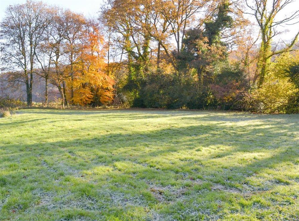Extensive garden areas at Orchard Barn in Bampton, near Tiverton, Devon