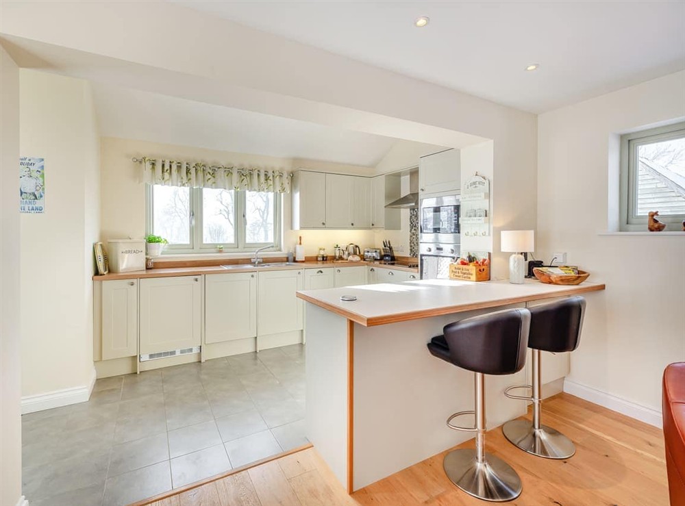 Kitchen area at Orchard Barn in Llandrindod Wells, Powys