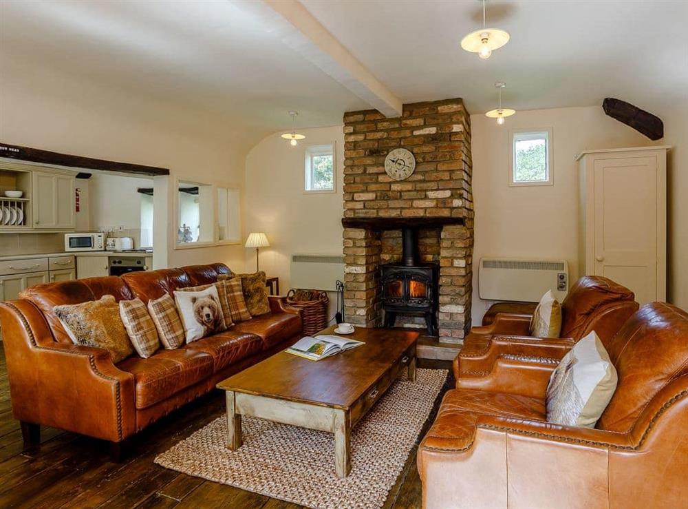 Living area at Orchard Barn in Meare, near Glastonbury, Somerset