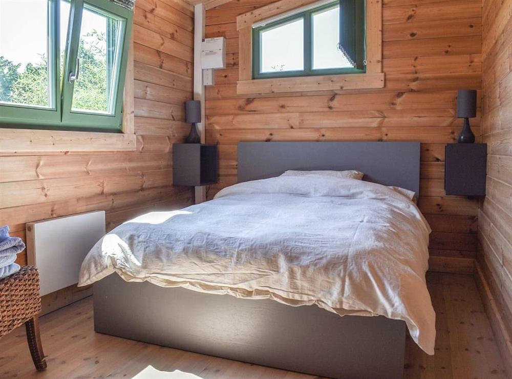 Double bedroom at Orchard Cabin in Pyecombe, West Sussex