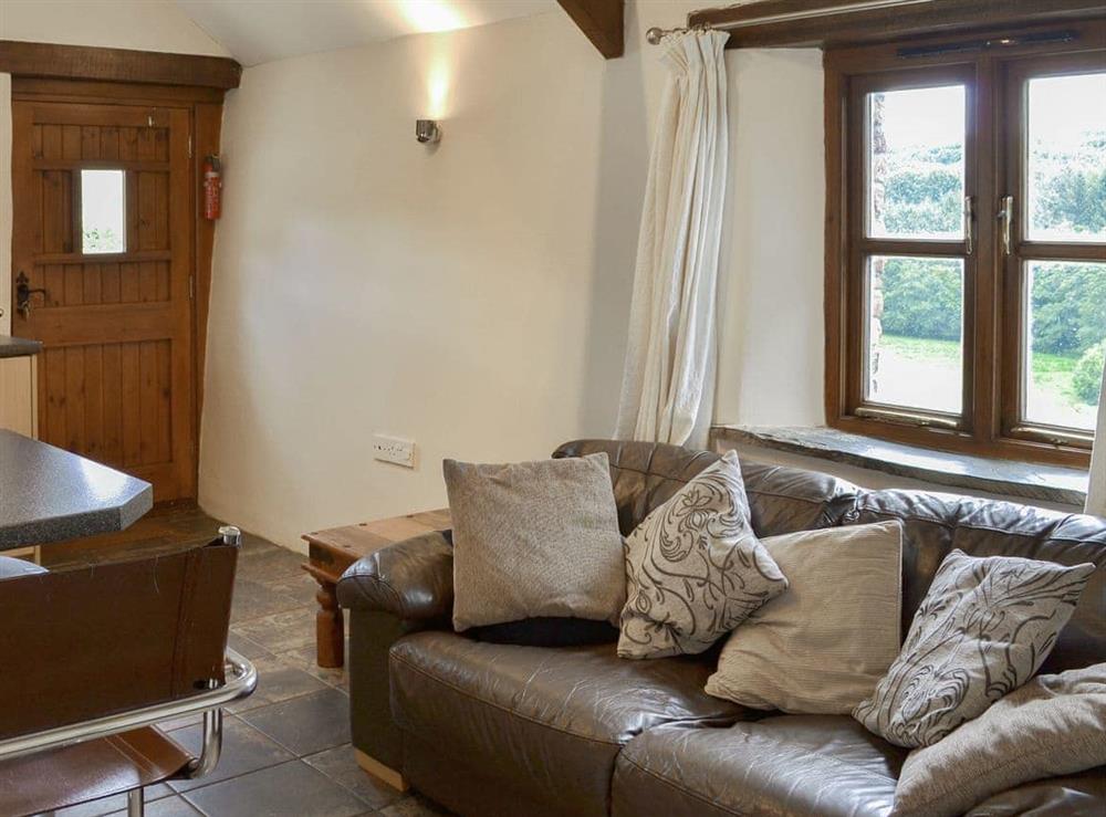 Cosy open plan living space at Orchard Close in Morwenstow, near Bude, Cornwall
