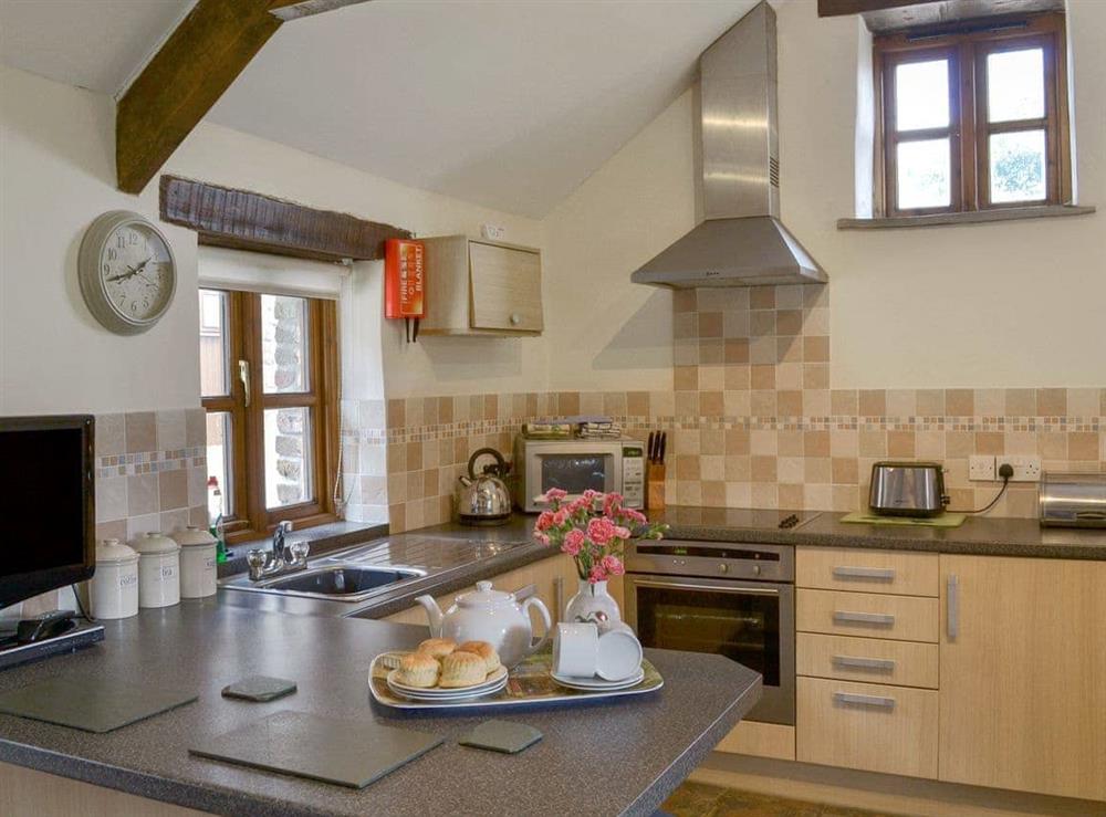 Kitchen area at Orchard Close in Morwenstow, near Bude, Cornwall