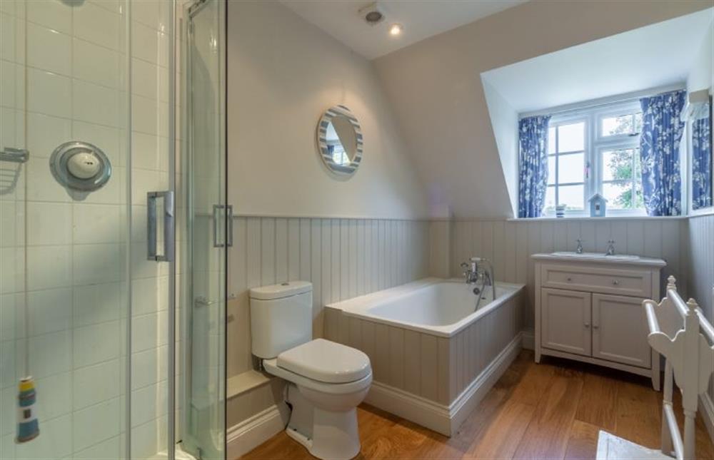 First floor: Bathroom at Orchard Cottage, Burnham Thorpe near Kings Lynn