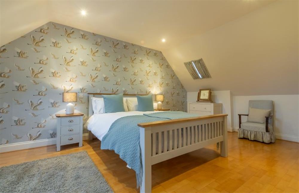 Orchard Cottage: King-size bedroom at Orchard Cottage, Burnham Thorpe near Kings Lynn