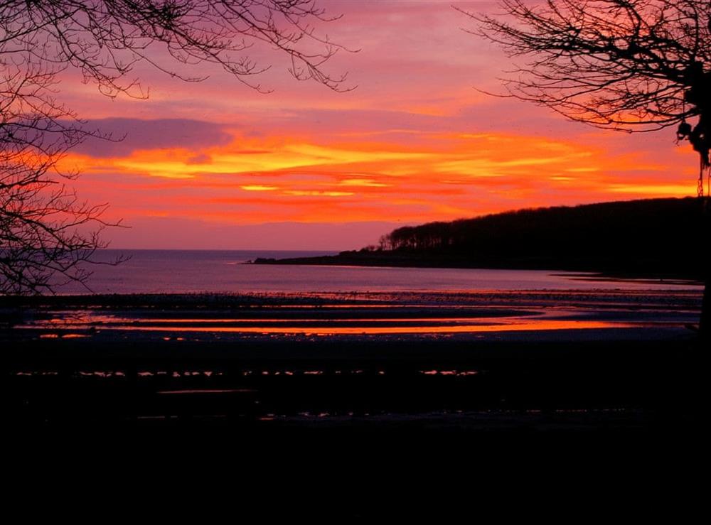 Sunrise over Rigg Bay (75m from Cottages) at Orchard Cottage in Garlieston, near Newton Stewart, Wigtownshire