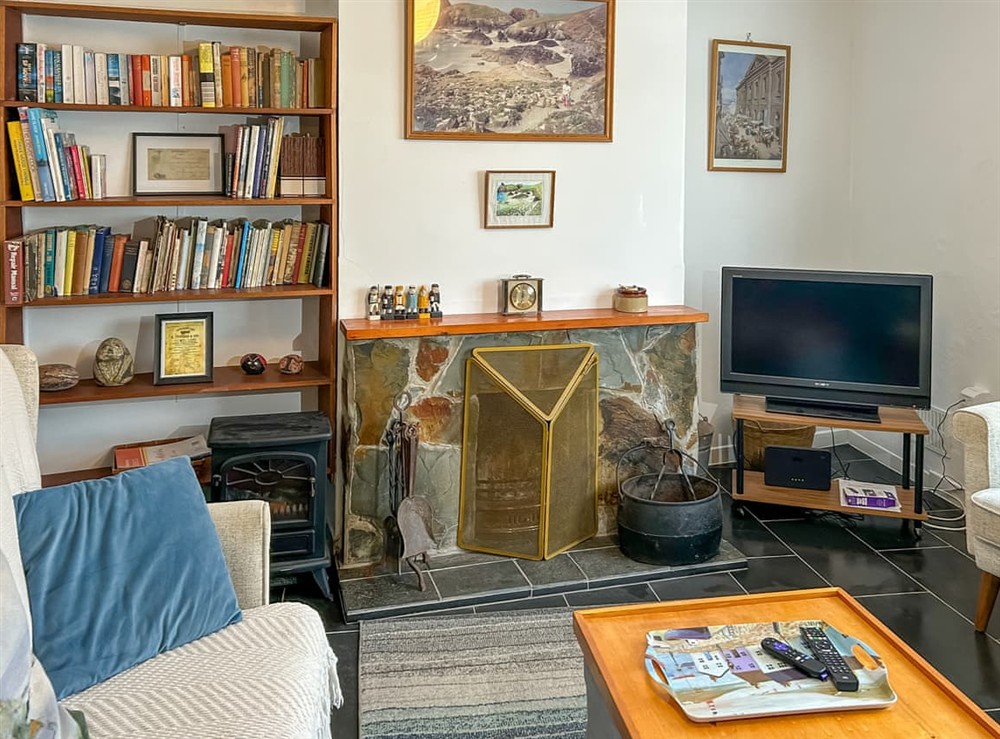 Living area at Orchard Cottage in Penzance, Cornwall