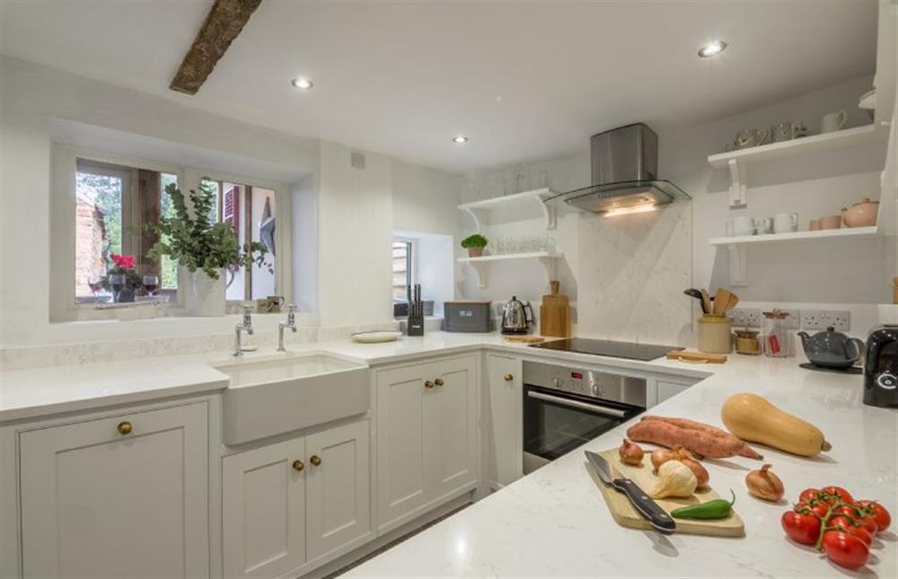 Ground floor: The kitchen is well equipped at Orchard Cottage, Ringstead near Hunstanton