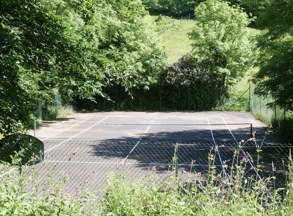 Tennis court at Orchard Cottage in Wheddon Cross, Exmoor, Somerset