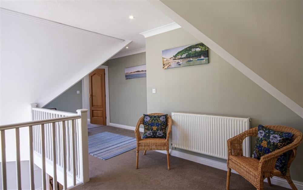 Spacious galleried landing at Orchard House in Wadebridge