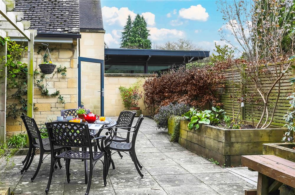 Enjoy al fresco dining in the courtyard during the warmer months