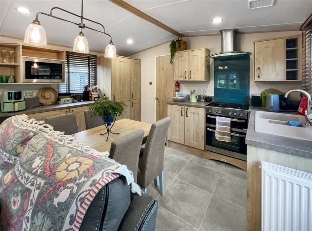 Kitchen/diner at Orchard Lodge in Birnam, Perthshire