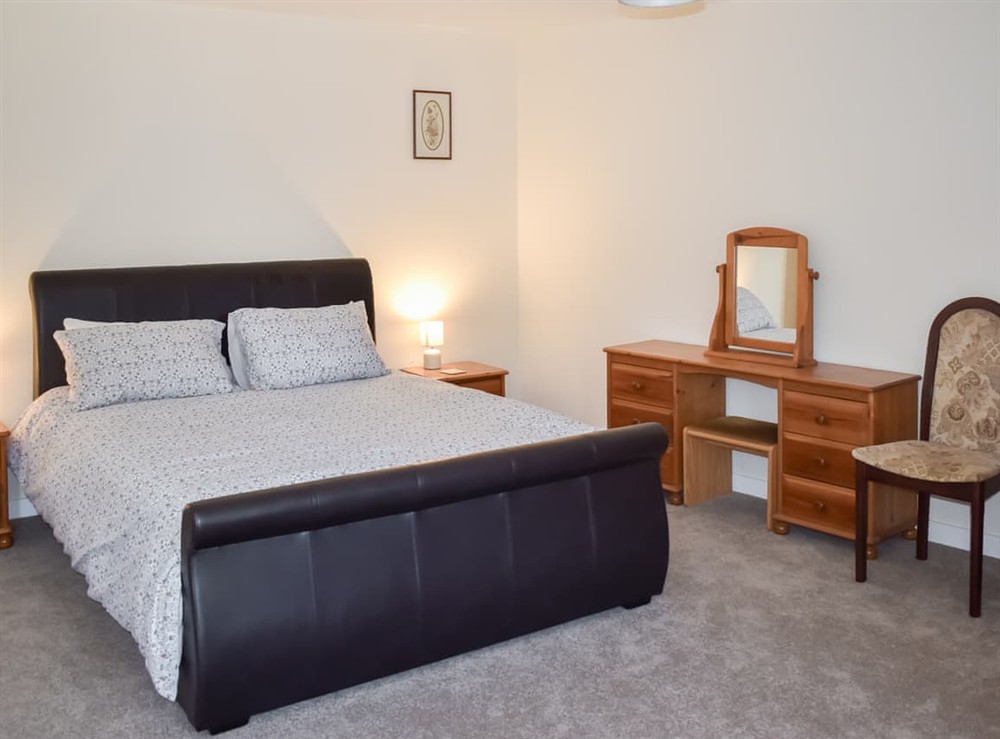 Double bedroom at Orchard Lodge in Drimpton, near Beaminster, Dorset