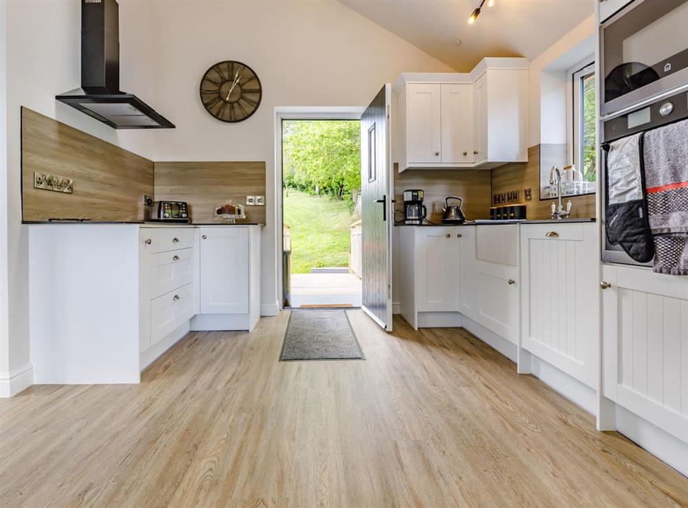 Kitchen at Orchard View in Clyro, Powys