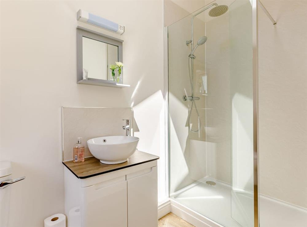 Shower room at Orchard View in Clyro, Powys