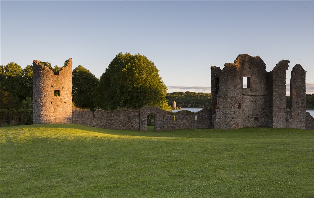 Old Castle Ruins Summer at Orchard View in County Fermanagh,