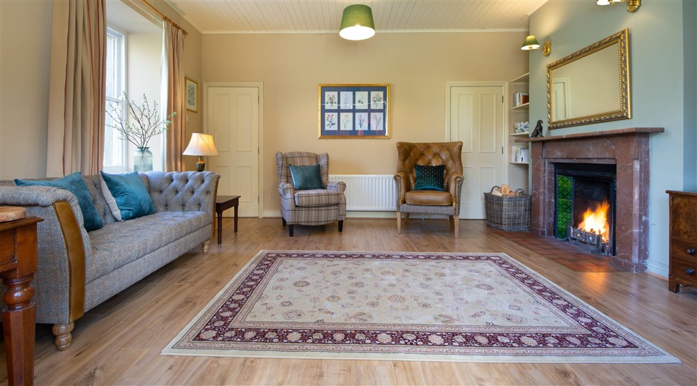 The sitting and dining room at Orchard View in County Fermanagh,