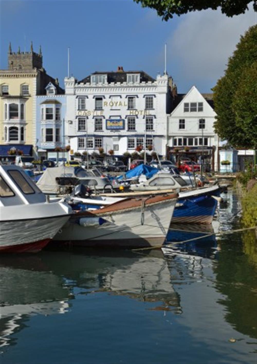 Historic Dartmouth with shops, cinema, and good eateries along with the Royal Naval College and situated on the River Dart.