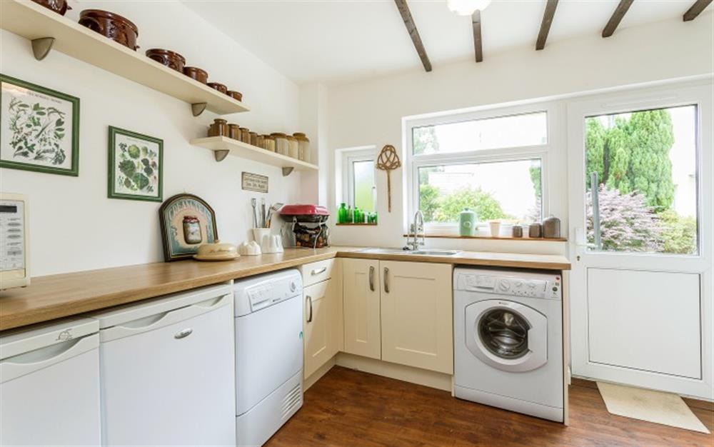 The utility room, great for when guests return from the beach  or a muddy day exploring the picturesque walks. at Orchard View in South Pool