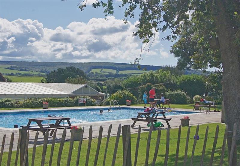 Outdoor pool at Orchards Holiday Park in Newbridge, Nr Yarmouth