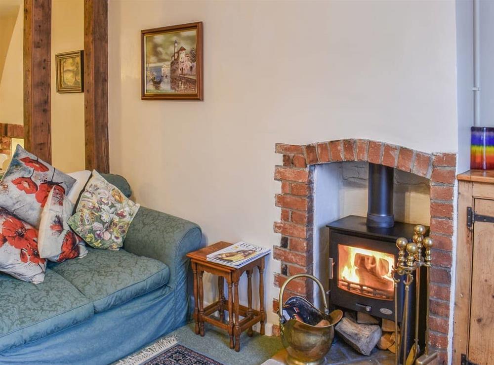 Living room at Orchid Cottage in Lavenham, Suffolk