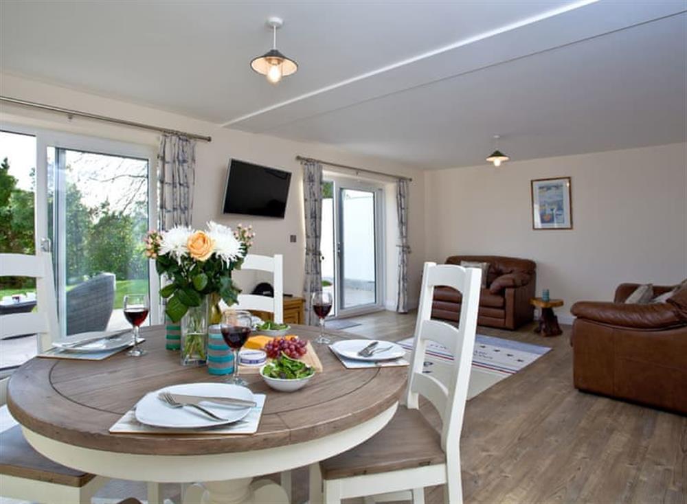 Open plan living space at Orestone Garden Apartment in , Teignmouth