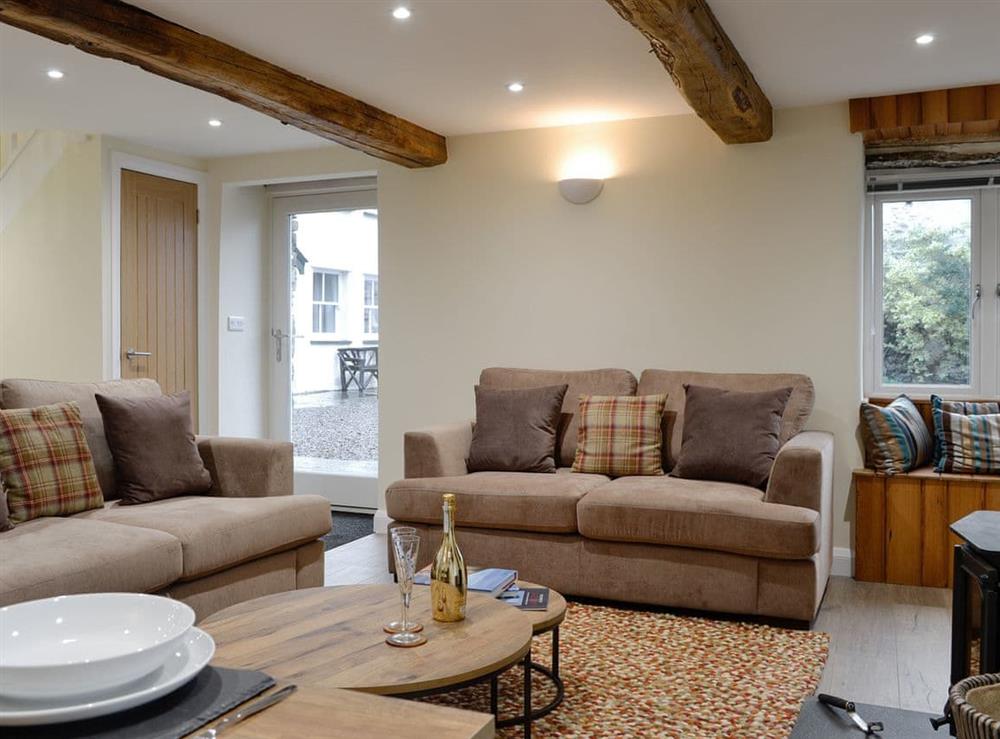 Comfy seating within the living area at Tarn Rigg Cottage, 