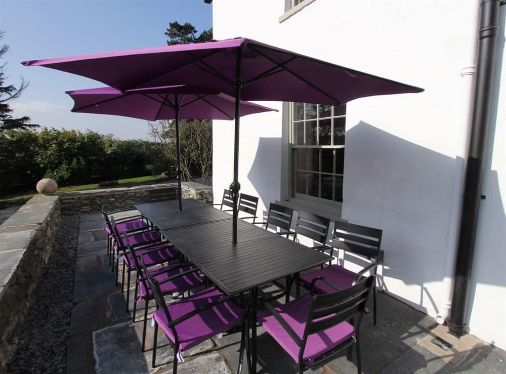 Outdoor eating area at Orrest Head House  in Windermere, Cumbria