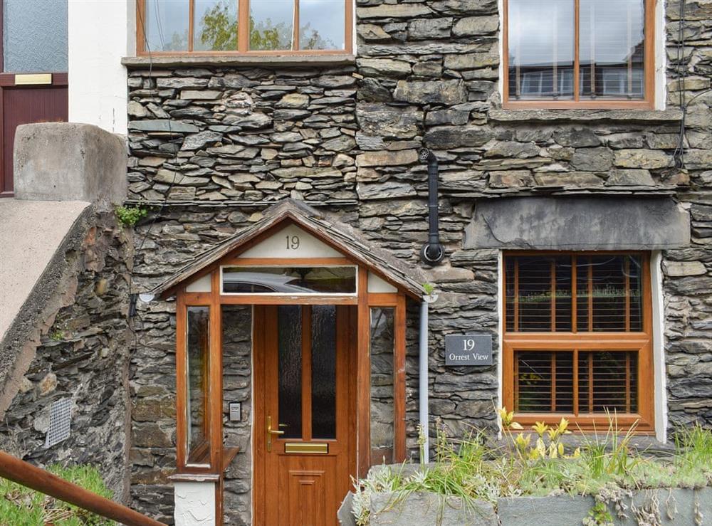 Front entrance to holiday home at Orrest View in Windermere, Cumbria