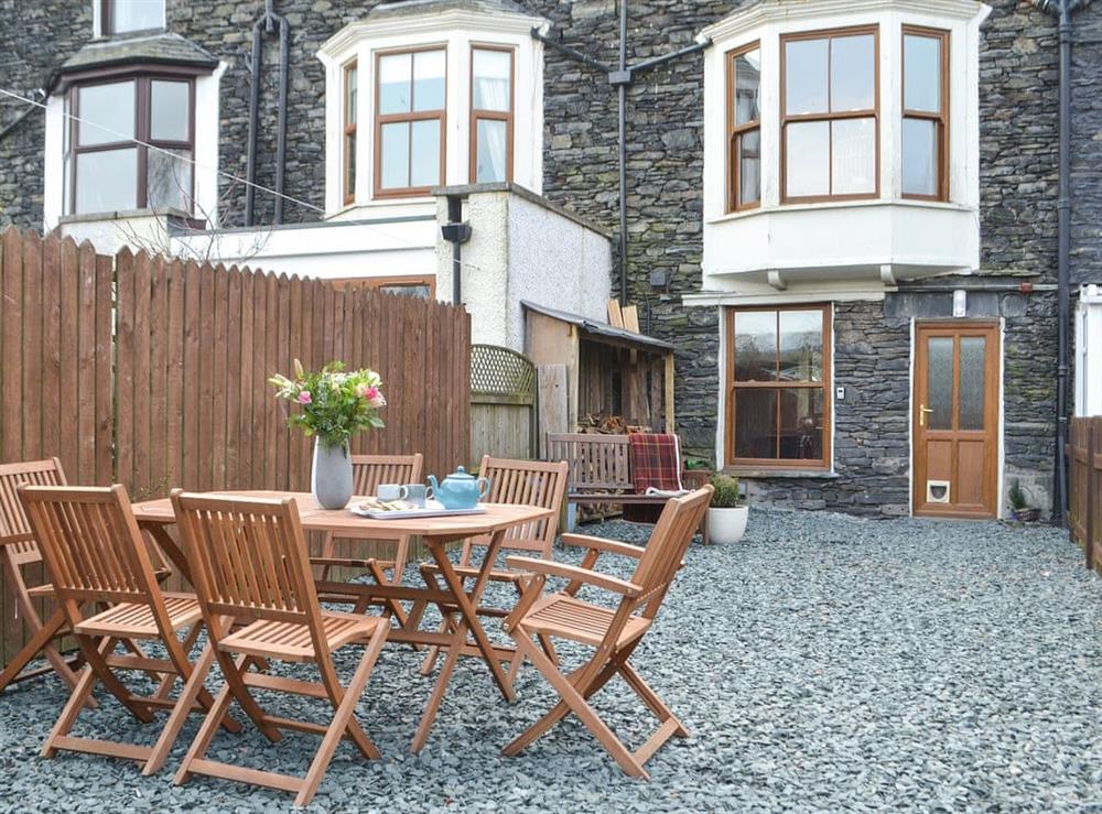 Sitting out area at Orrest View in Windermere, Cumbria