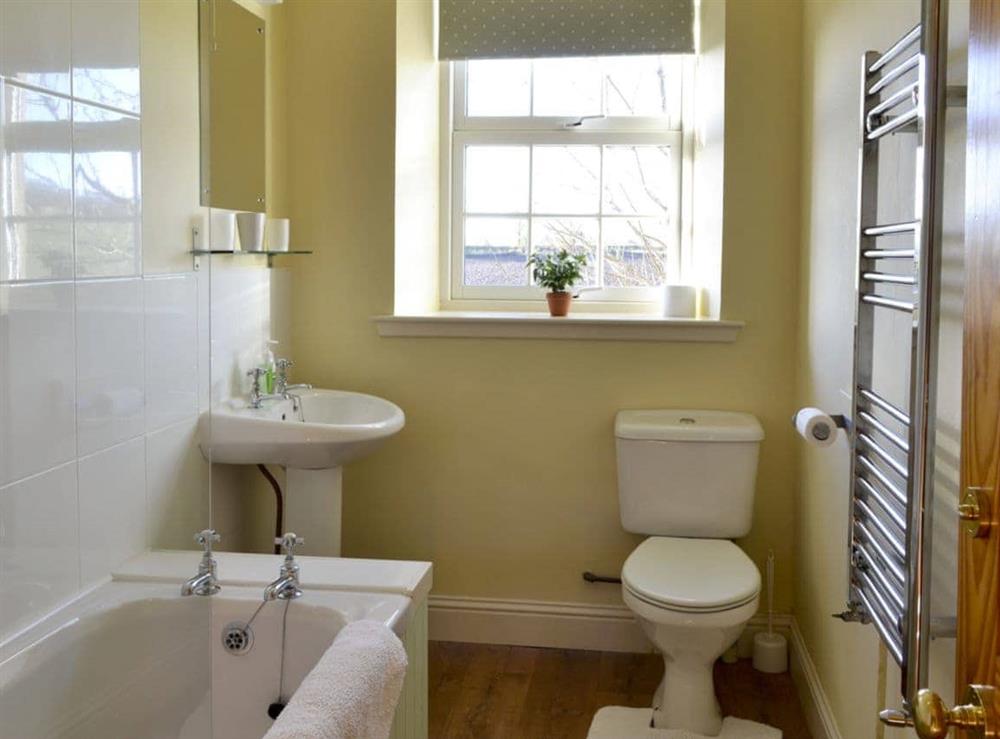 En-suite bathroom at Osprey Cottage in Meigle, Perthshire., Great Britain