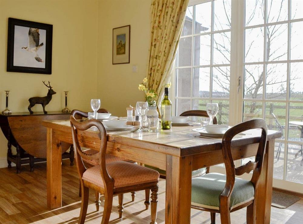 Light and airy dining area at Osprey Cottage in Meigle, Perthshire., Great Britain