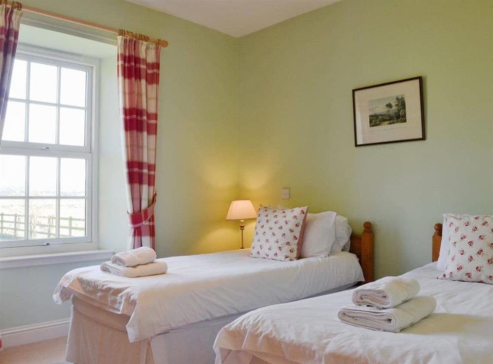 Twin bedroom at Osprey Cottage in Meigle, Perthshire., Great Britain