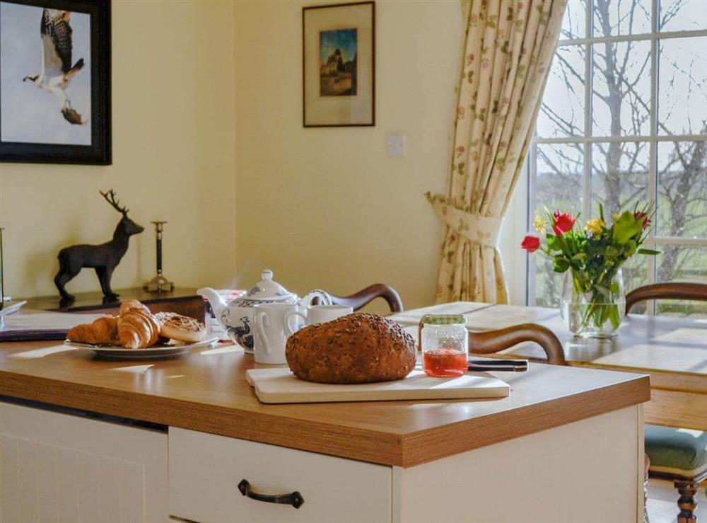 Well equipped kitchen/ dining room at Osprey Cottage in Meigle, Perthshire., Great Britain