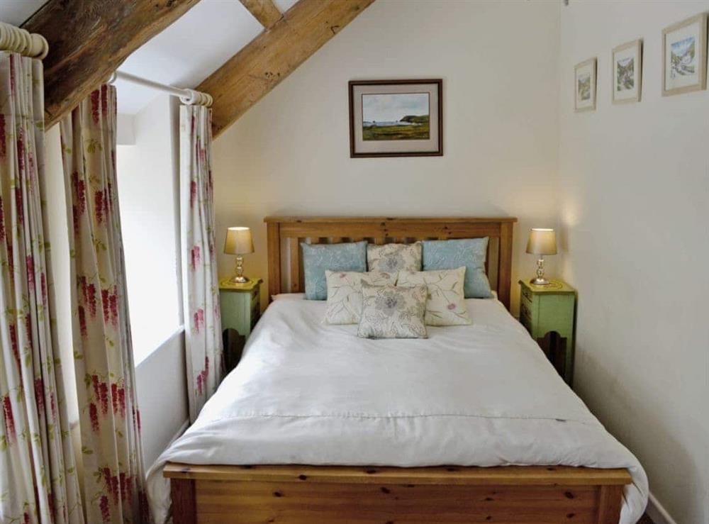 Beautifully decorated double bedroom at Ostlers in Boscastle, Cornwall