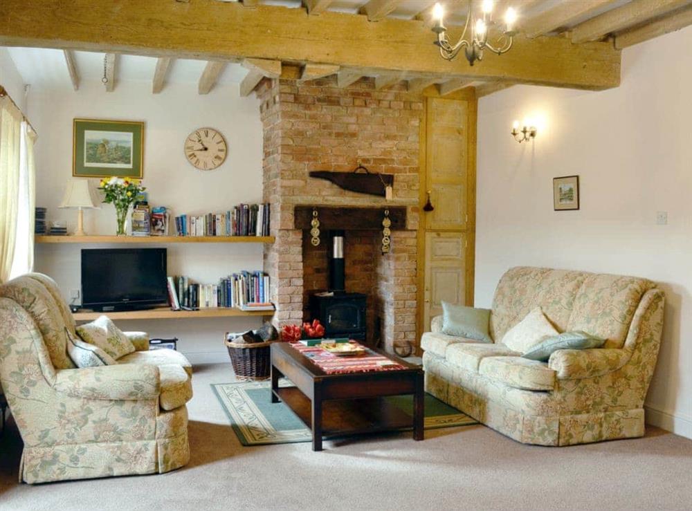 Living room at Ostlers Cottage in Westborough, near Newark, Lincolnshire