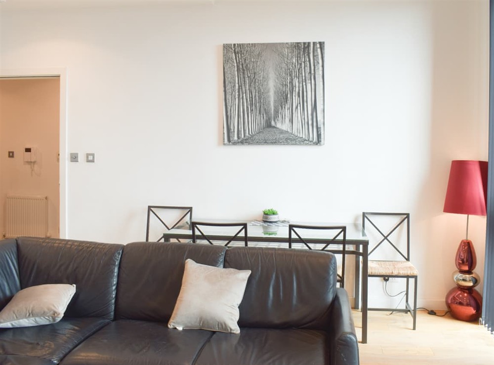 Living room/dining room at Oswald Apartment in Glasgow, Lanarkshire