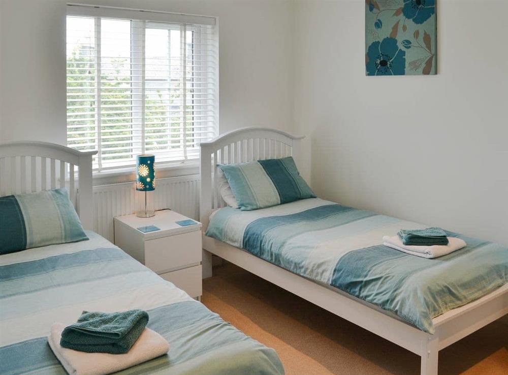 Comfortable twin bedroom at Oswald House in Llanon, near Aberaeron, Dyfed