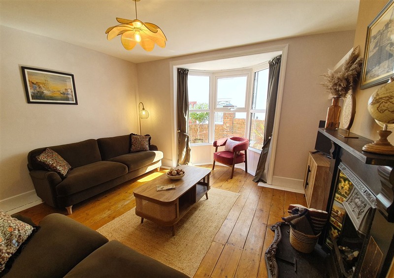 The living area at Otter Cottage, Weymouth