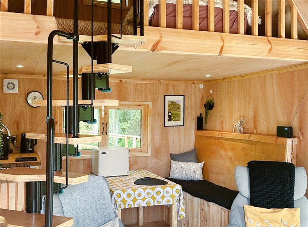 Open plan living space at Otter Gulley in Tweeddale, near Peebles, Peebleshire