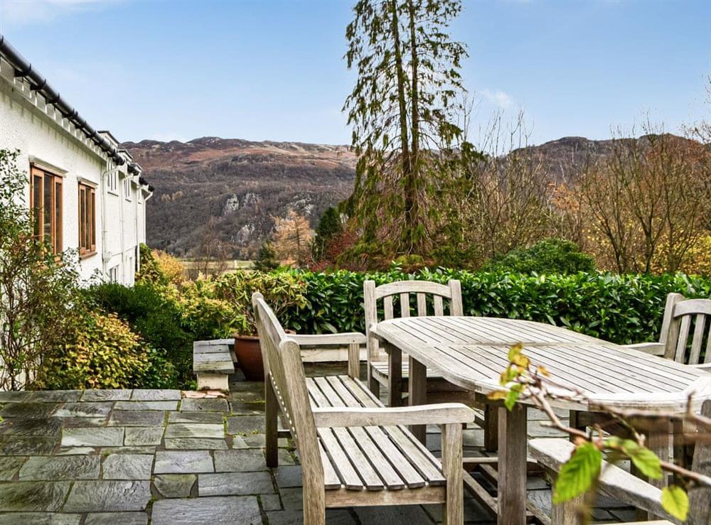 Sitting-out-area at Over Brandelhow in Keswick, Cumbria