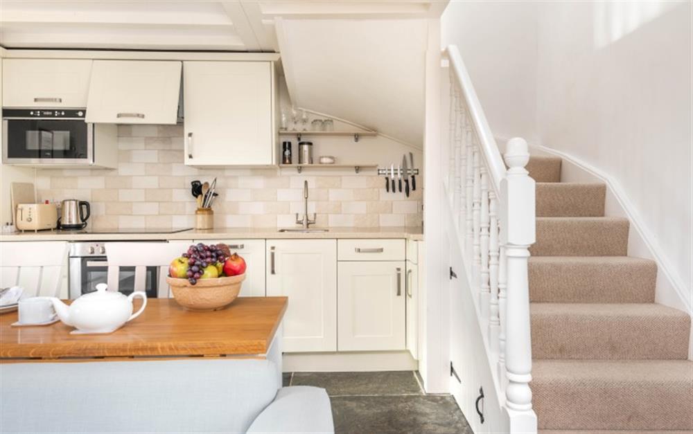 Kitchen & Stairs at Over The Hedge in Boscastle