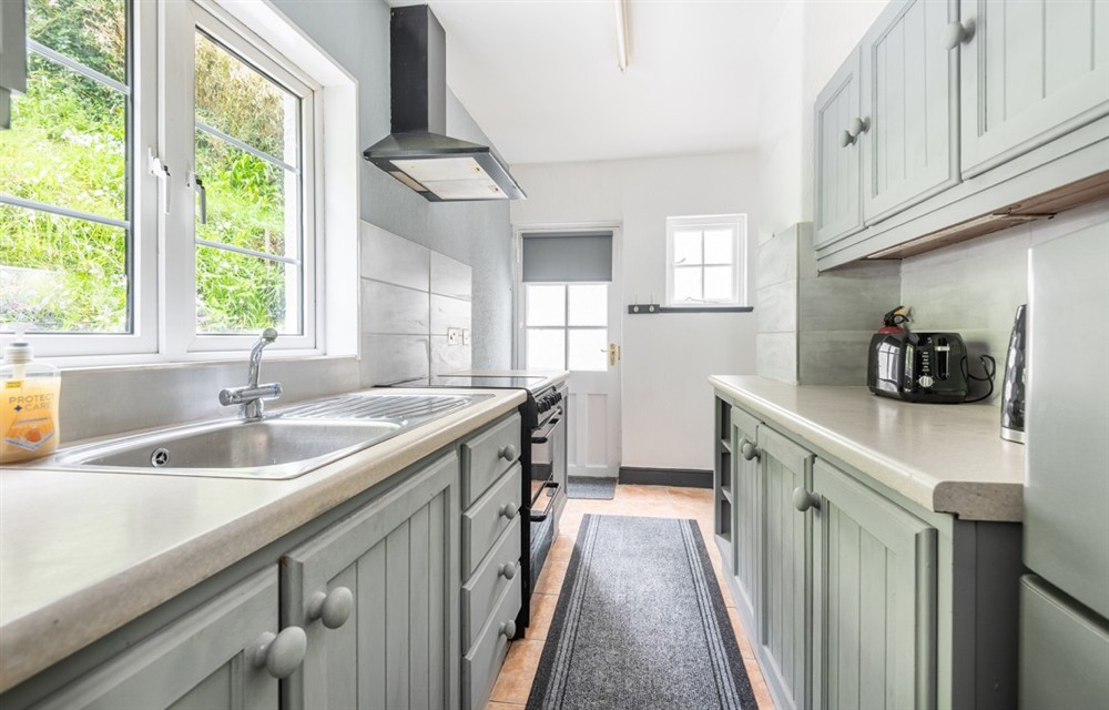 This is the kitchen at Overbrook in Polperro