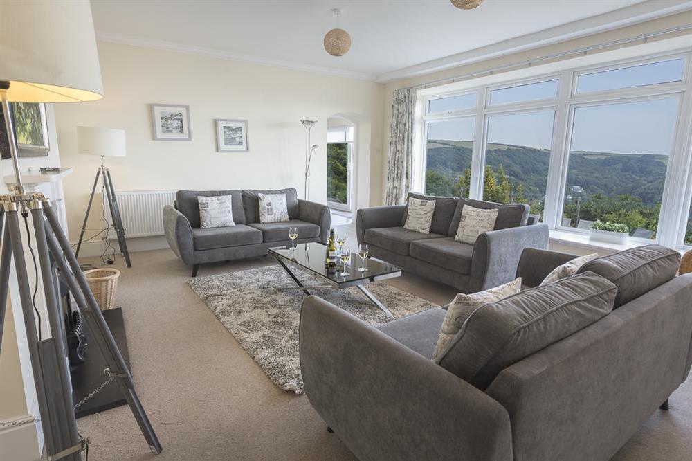 Living room with superb views overlooking the estuary (photo 2) at Overcombe in , Salcombe