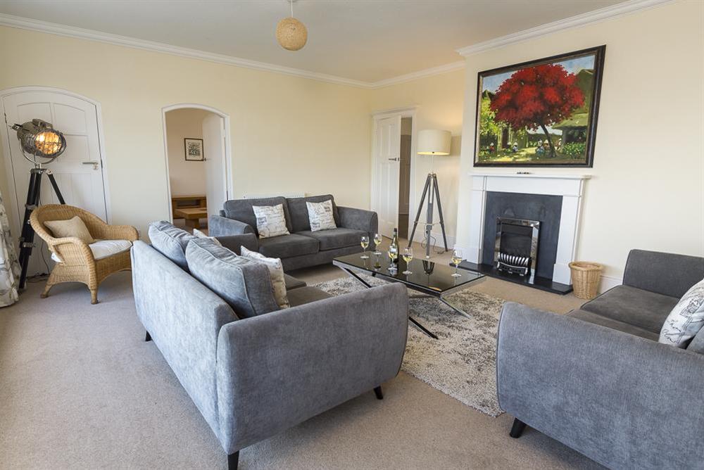 Living room with superb views overlooking the estuary (photo 3) at Overcombe in , Salcombe